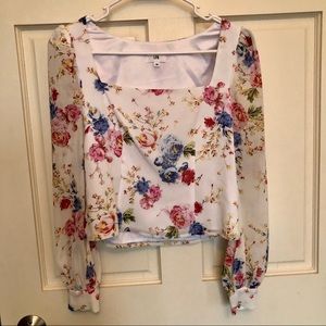 LPA Cropped Floral Cora Top XS
